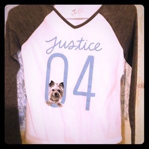 Justice raglan tee